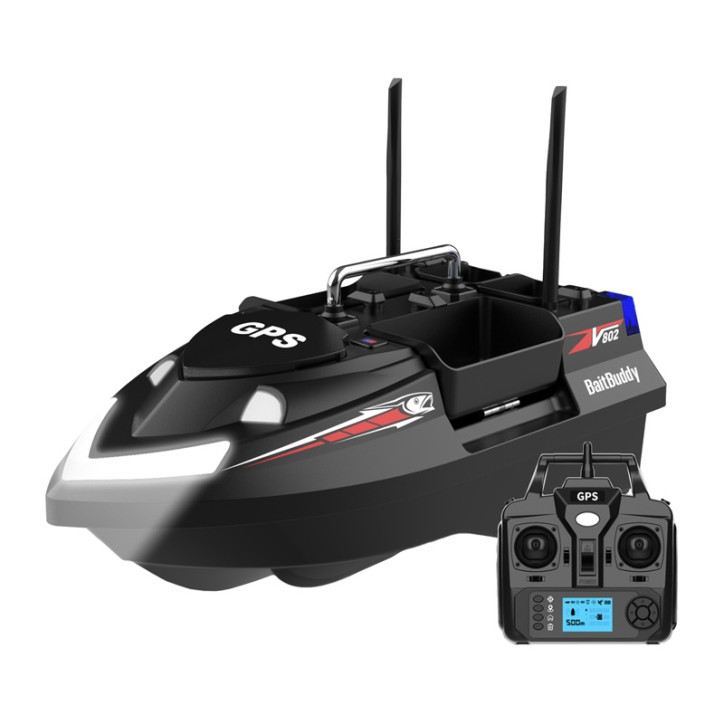 Flytec V802 PRO 12000mAh Barca da Esca RC Nero
