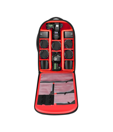 Neewer NW3300 Zaino Fotografico Trolley Rosso