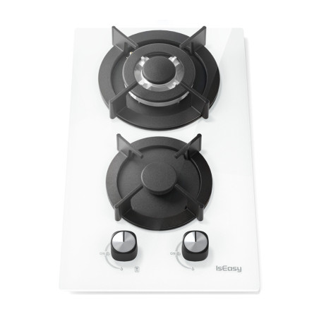 IsEasy MGBG-312A Piano Cottura a Gas 2 Fuochi Vetro Nero