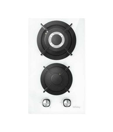 IsEasy MGBG-312A Piano Cottura a Gas 2 Fuochi Vetro Nero