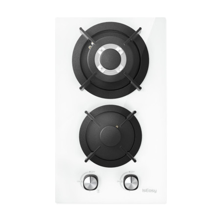 IsEasy MGBG-312A Piano Cottura a Gas 2 Fuochi Vetro Nero
