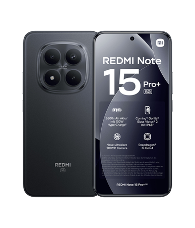 Xiaomi Redmi Note 15 Pro+ 5G Dual Sim 12GB RAM 512GB - Black