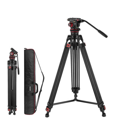 Neewer TP75 Adjustable Tripod with Oil-Damped Head