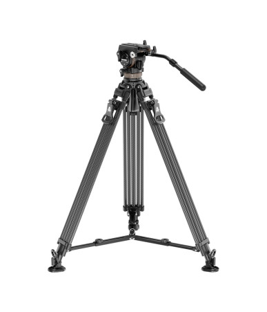 Neewer LL55 Carbon Fiber Video Tripod with Oil Head and Quick-Release Lock