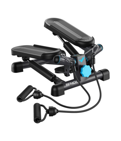 MERACH Stepper MR-2354B2 Nero con Bande Elastiche