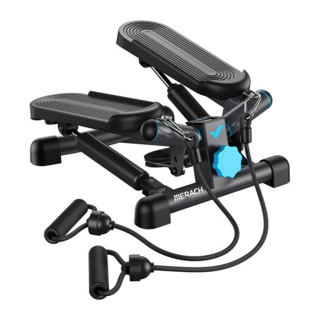 MERACH Stepper MR-2354B2 Nero con Bande Elastiche