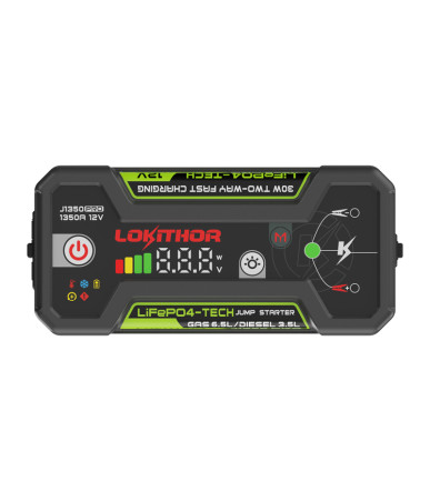 Lokithor J1350 Pro 25.6Wh Jump Starter 1350A Nero