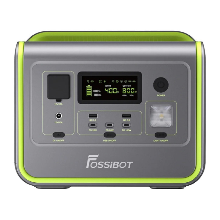 FOSSIBOT F800 Stazione di Ricarica 800W 512Wh Verde FOSSIBOT F800 Stazione di Ricarica 800W 512Wh Verde