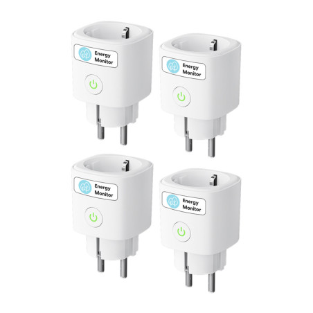 Meross MSS315CFH-EU Smart Plug con Monitoraggio Energia (Matter) Set 4 Pezzi