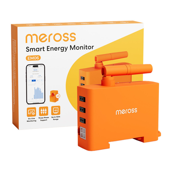 Meross EM06P-EU Smart Wi-Fi Energy Monitor 6 Canali Meross EM06P-EU Smart Wi-Fi Energy Monitor 6 Canali