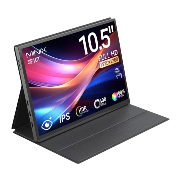Minix SF10T Monitor Portatile 10.5" Touchscreen FHD HDR Nero Minix SF10T Monitor Portatile 10.5" Touchscreen FHD HDR Nero