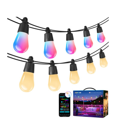 LEPRO ZB1-15 Luci Stringa Wi-Fi 15m RGB+IC Bianco Caldo