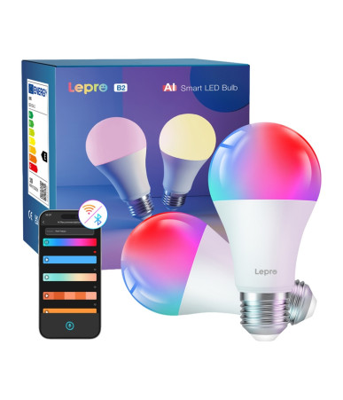 LEPRO B2-2 E27 Wi-Fi LED Bulb 1100lm Bianco 2 Pezzi