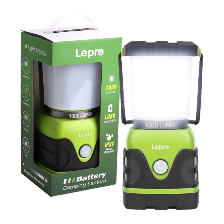 LEPRO Lampada da campeggio a batteria 1000 lumen