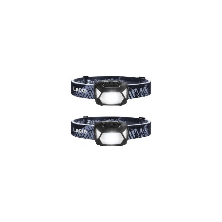 LEPRO Set 2 Lampade Frontali a Batteria 200 Lumen LEPRO Set 2 Lampade Frontali a Batteria 200 Lumen