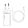 Baseus Super Si Quick Charger 1C 20W Bianco con cavo USB-C Lightning 1m