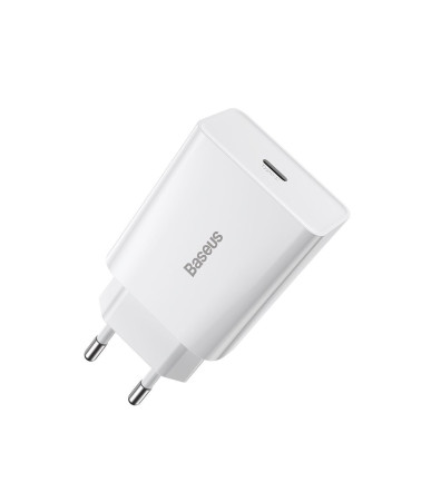Baseus Speed Mini Caricatore Rapido USB-C PD 20W Bianco