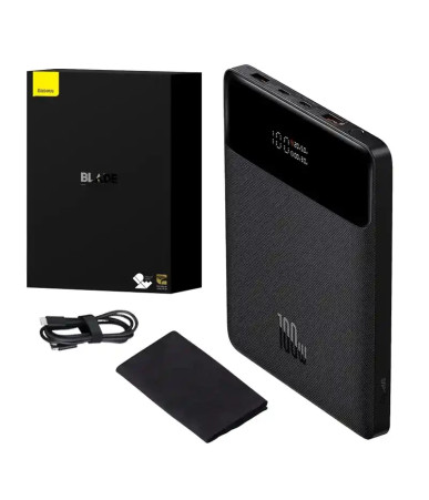 Powerbank Baseus Blade 20000mAh 100W Nero con cavo USB-C