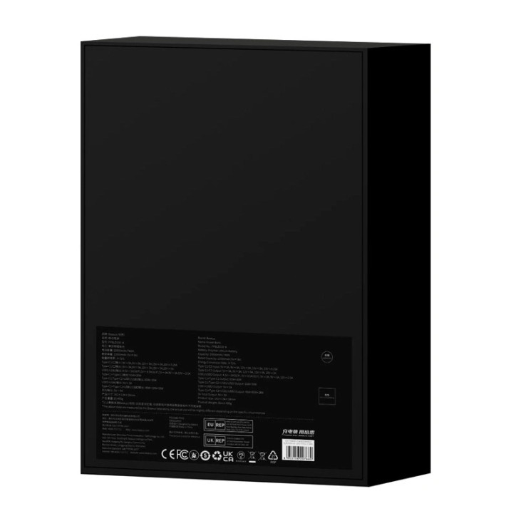 Powerbank Baseus Blade 20000mAh 100W Nero con cavo USB-C Powerbank Baseus Blade 20000mAh 100W Nero con cavo USB-C