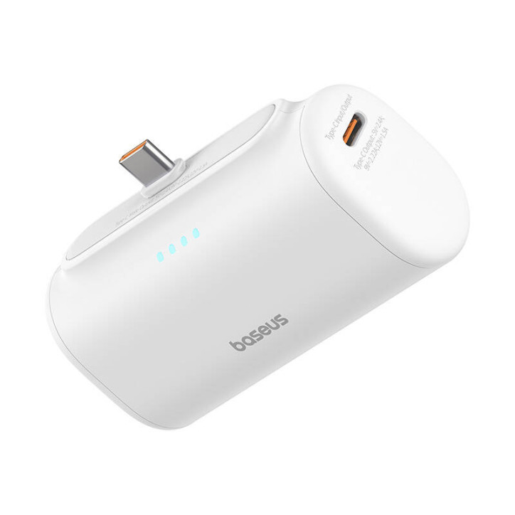 Powerbank Baseus Compact 5000mAh 20W USB-C Bianco Powerbank Baseus Compact 5000mAh 20W USB-C Bianco