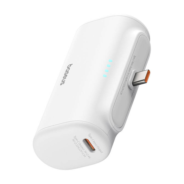 Powerbank Baseus Compact 5000mAh 20W USB-C Bianco Powerbank Baseus Compact 5000mAh 20W USB-C Bianco