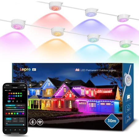 LEPRO E1-30 Luci Esterne Permanenti LED 15.3m RGBIC