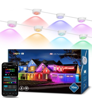 LEPRO E1-60 Luci da Soffitto LED RGB+IC 100ft