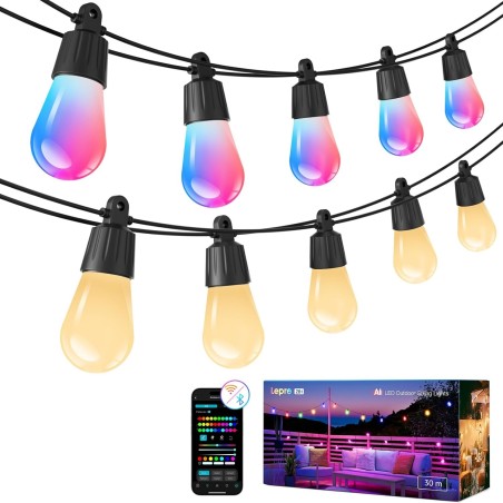 LEPRO ZB1-30 Luci Stringa Wi-Fi 30m RGB+IC Bianco Caldo
