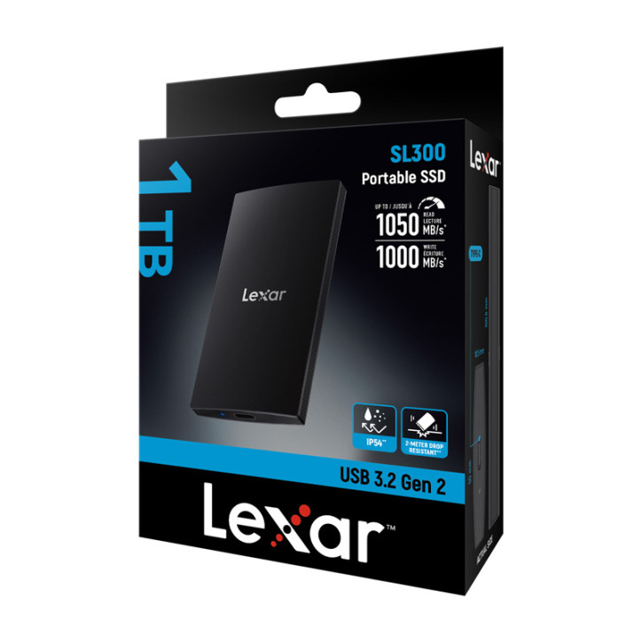 Lexar SL300 1TB SSD Portatile Nero