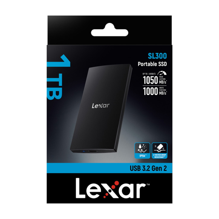 Lexar SL300 1TB SSD Portatile Nero