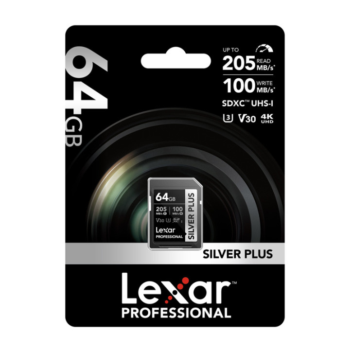 Lexar Professional SILVER PLUS SDXC 64GB Scheda di Memoria Lexar Professional SILVER PLUS SDXC 64GB Scheda di Memoria