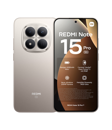 Xiaomi Redmi Note 15 Pro 5G 256GB 8GB RAM Titanio