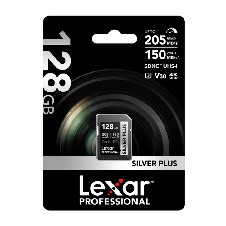 Lexar Professional SILVER PLUS SDXC 128GB V30 Lexar Professional SILVER PLUS SDXC 128GB V30