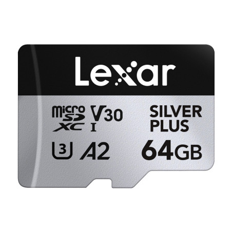 Lexar High-Performance Silver Plus microSDXC 64GB con Adattatore