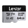 Lexar High-Performance Silver Plus microSDXC 64GB con Adattatore