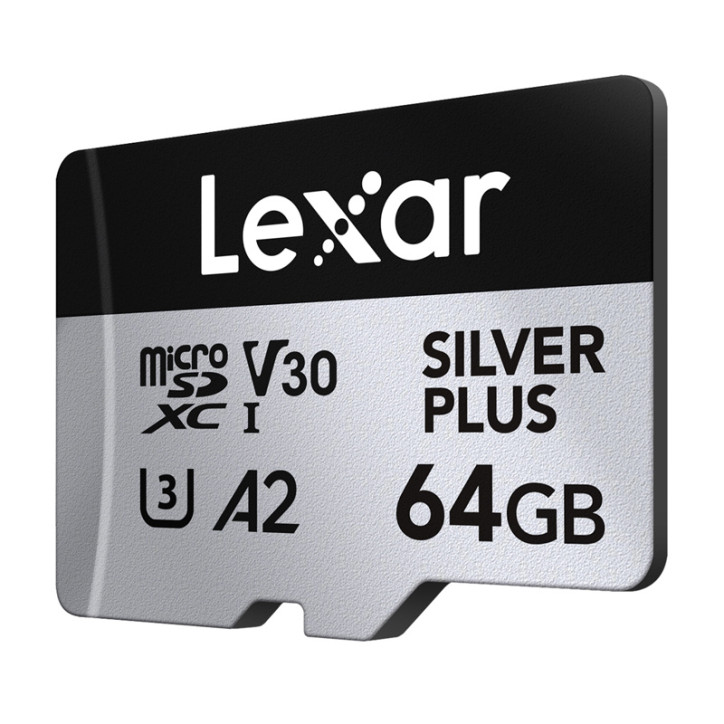 Lexar High-Performance Silver Plus microSDXC 64GB con Adattatore Lexar High-Performance Silver Plus microSDXC 64GB con Adattatore