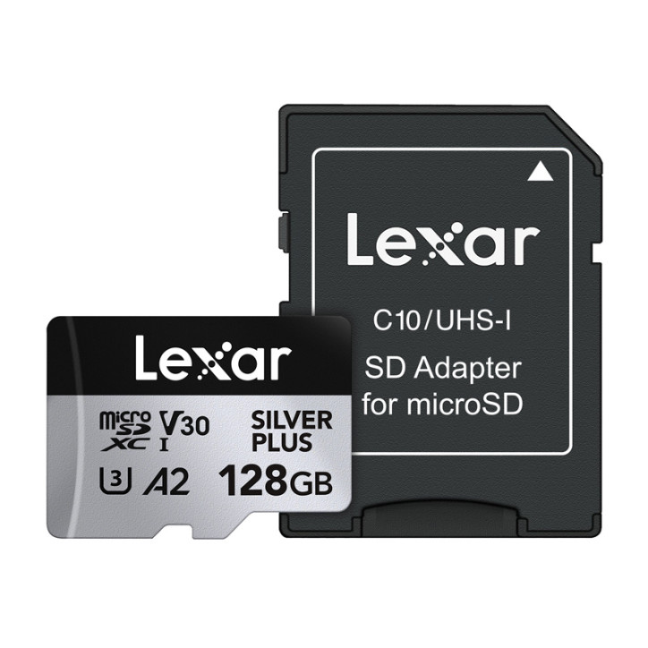 Lexar High-Performance Silver Plus microSDXC 128GB con Adattatore Lexar High-Performance Silver Plus microSDXC 128GB con Adattatore