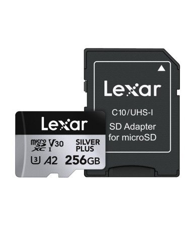 Karta pamięci Lexar High-Performance Silver Plus microSDXC 256GB + adapter