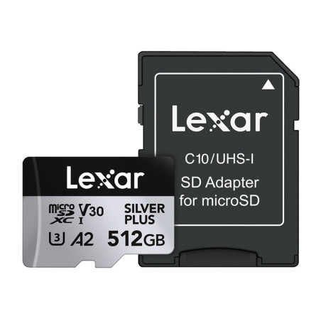 Lexar High-Performance Silver Plus microSDXC 512GB con Adattatore