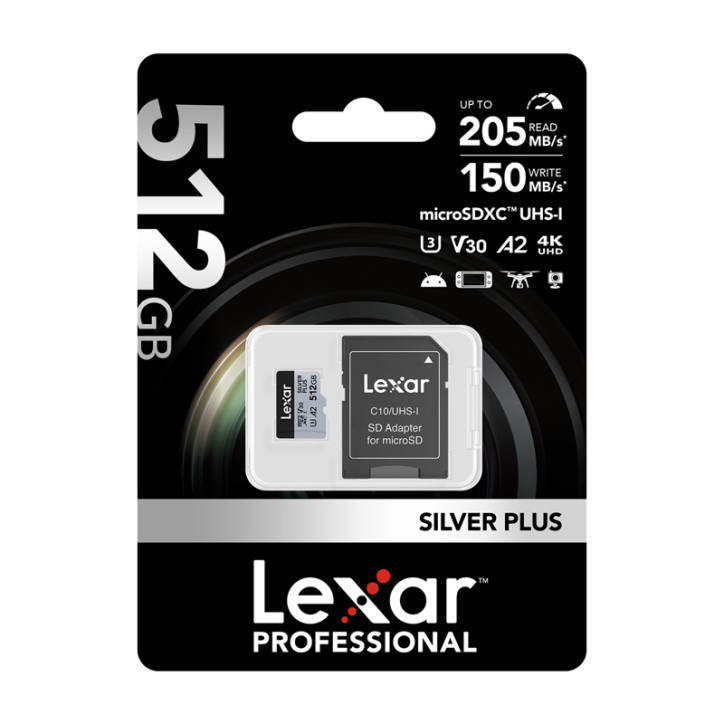 Lexar High-Performance Silver Plus microSDXC 512GB con Adattatore