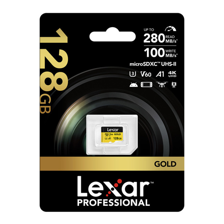 Lexar GOLD microSDXC 128GB UHS-II V60 A1 Lexar GOLD microSDXC 128GB UHS-II V60 A1