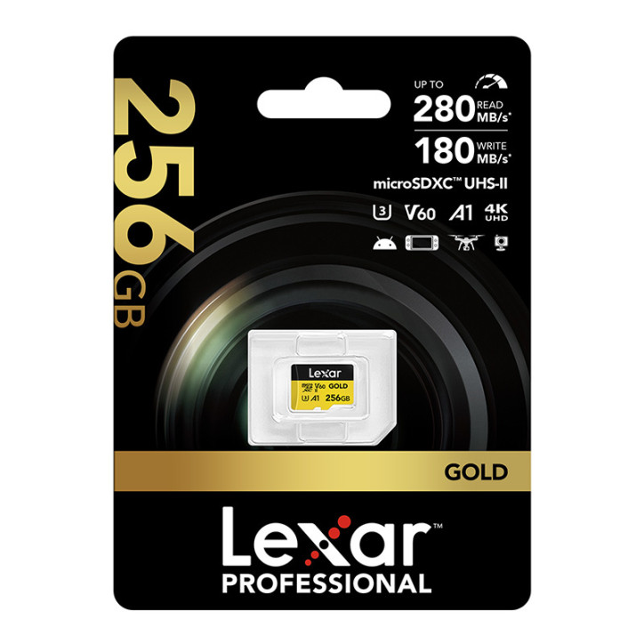 Lexar GOLD microSDXC 256GB UHS-II U3 V60 A1