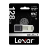 Lexar JumpDrive Fingerprint F35 PRO USB 3.2 128GB Nero/Argento