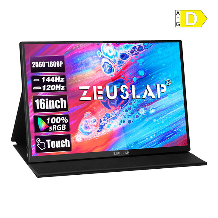 ZEUSLAP P16KT Monitor Portatile 16" 2.5K 144Hz Touchscreen ZEUSLAP P16KT Monitor Portatile 16" 2.5K 144Hz Touchscreen