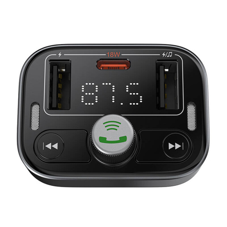 Baseus S-09 Pro Trasmettitore FM Bluetooth Nero Baseus S-09 Pro Trasmettitore FM Bluetooth Nero
