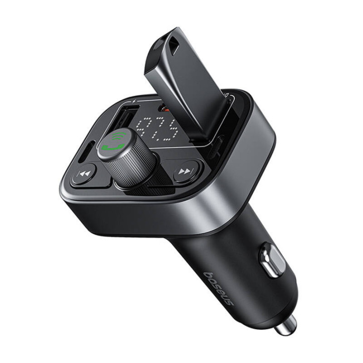 Baseus S-09 Pro Trasmettitore FM Bluetooth Nero Baseus S-09 Pro Trasmettitore FM Bluetooth Nero