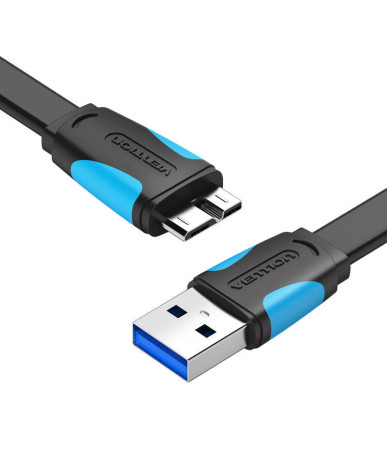 Vention VAS-A12-B025 Cavo USB 3.0 A a Micro-B 0.25m Nero