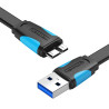 Vention VAS-A12-B025 Cavo USB 3.0 A a Micro-B 0.25m Nero