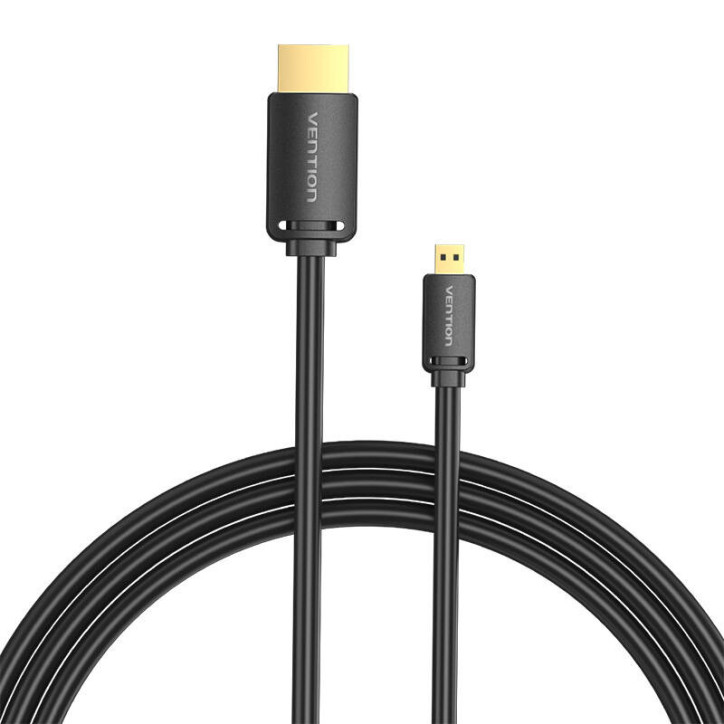 Cavo Vention HDMI-D Maschio a HDMI-A Maschio AGIBF 1m 4K 60Hz Nero Cavo Vention HDMI-D Maschio a HDMI-A Maschio AGIBF 1m 4K 60Hz Nero