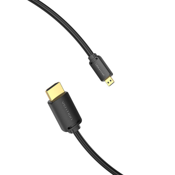 Cavo Vention HDMI-D Maschio a HDMI-A Maschio AGIBF 1m 4K 60Hz Nero Cavo Vention HDMI-D Maschio a HDMI-A Maschio AGIBF 1m 4K 60Hz Nero